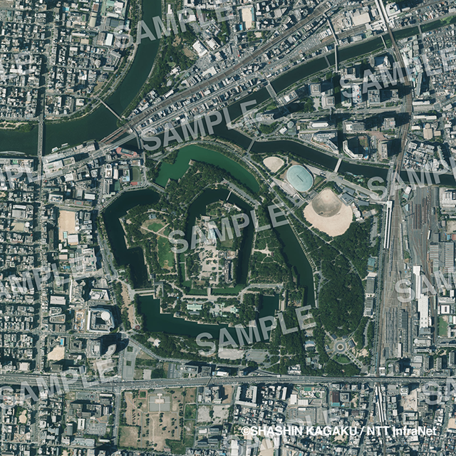 分解能約1m/pixel 大阪城